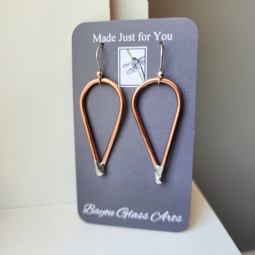 Copper Dangle Kite Earrings