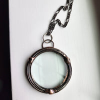 Copper Magnifying Glass Necklace - SOLD