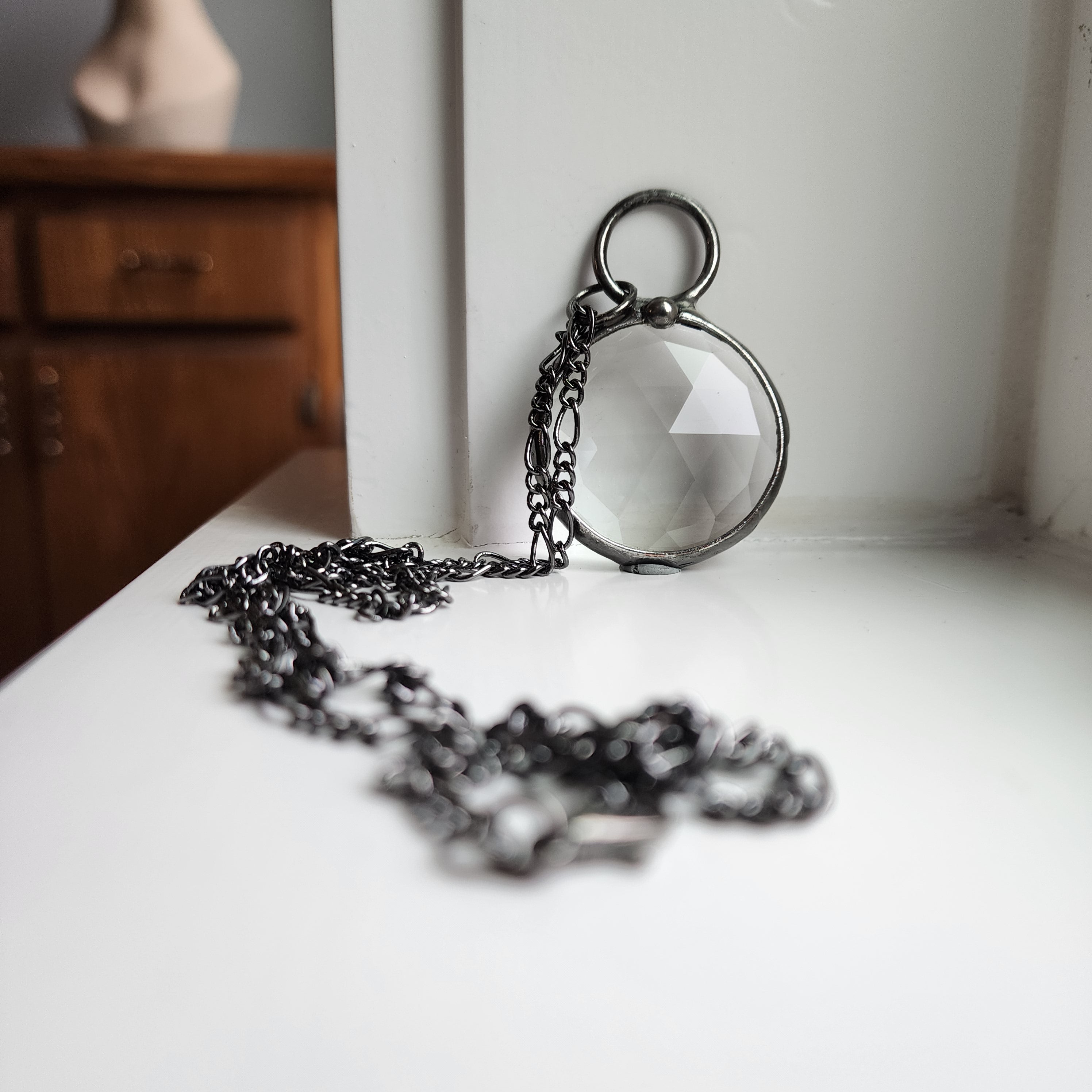 Large Kaleidoscope Pendant Necklace | Bayou Glass Arts