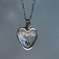 Wish Dandelion Heart Necklace with 3 or 4 Seeds