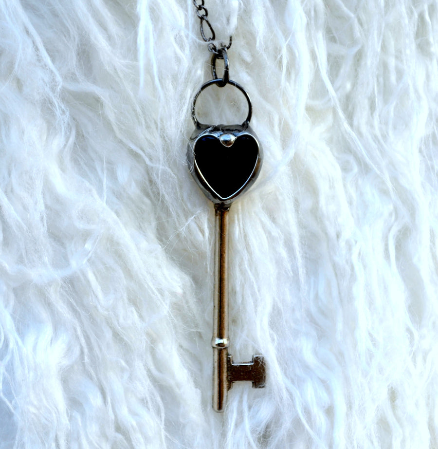 Key to My Black Heart Pendant Necklace
