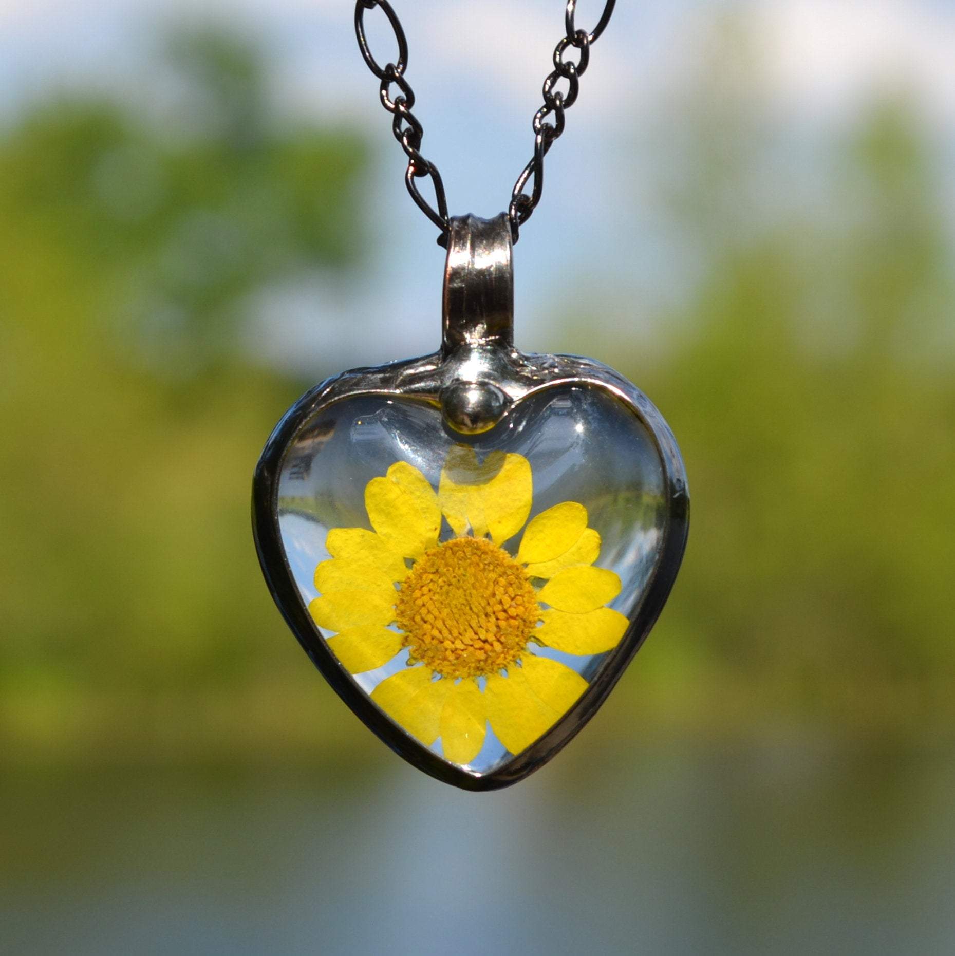 Sunflower Heart Necklace