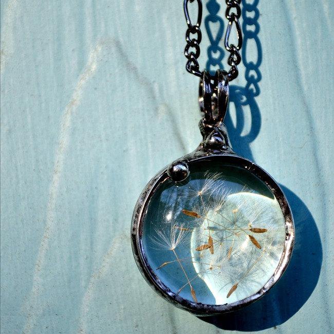 Real_Dandelion_Seed_Necklace_handmade_by_Bayou_Glass_Arts