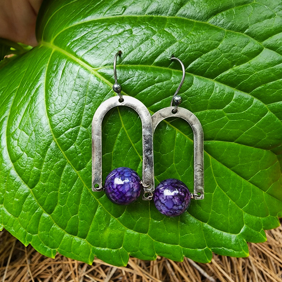 Handmade Agate Bead Earrings - SOLD