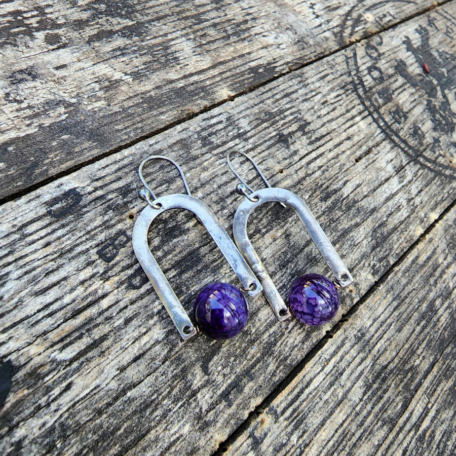 Handmade Agate Bead Earrings - SOLD