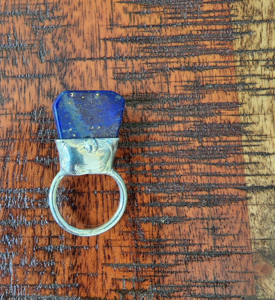 Blue Lapis Lazuli Statement Ring