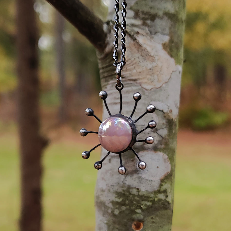 Pink Atom Dot Jewelry Set