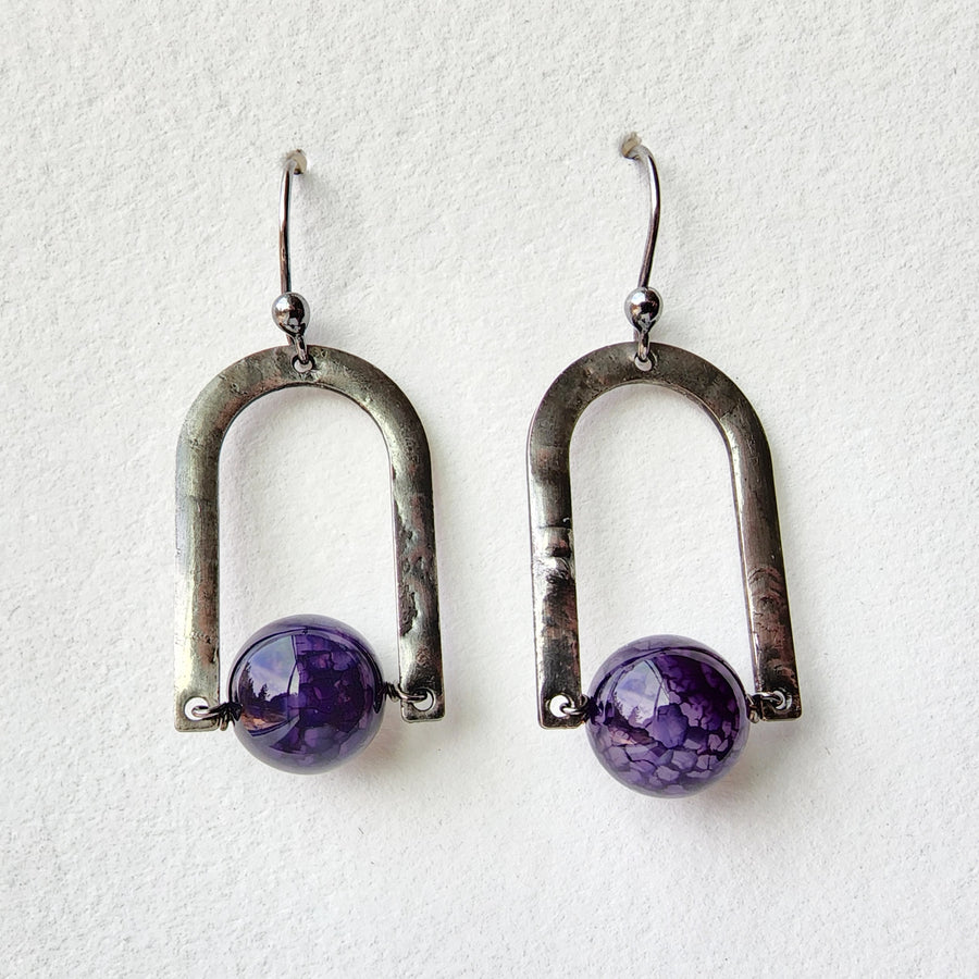 Handmade Agate Bead Earrings