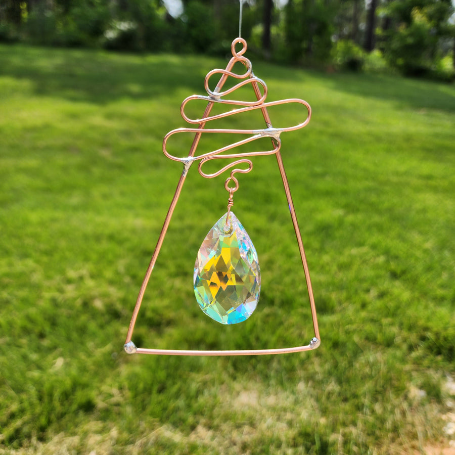 Triangle with Prism Sun Catcher - SOLD
