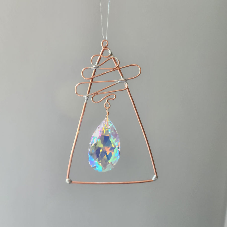 Triangle with Prism Sun Catcher - SOLD