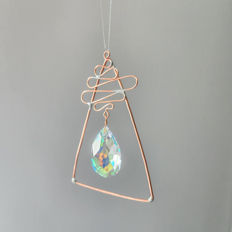 Triangle with Prism Sun Catcher