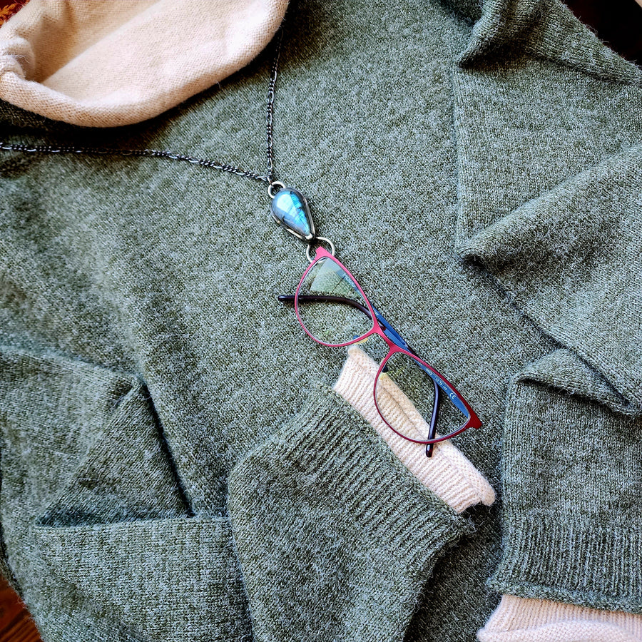 Labradorite Wearable Glasses Holder - SOLD