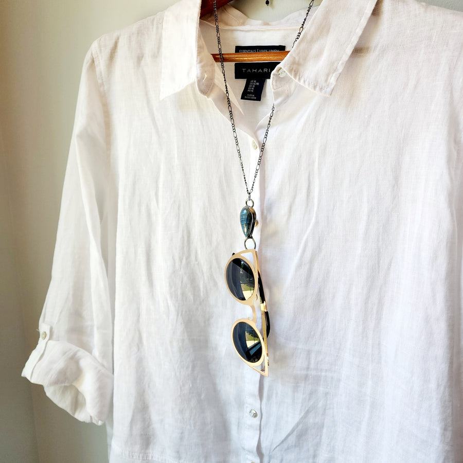 Labradorite Wearable Glasses Holder - SOLD