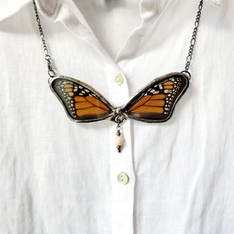Large Butterfly Wing Necklace