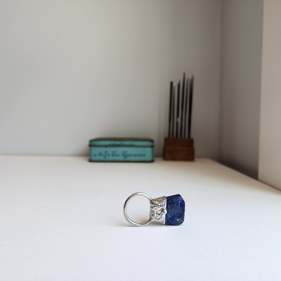 Blue Lapis Lazuli Statement Ring