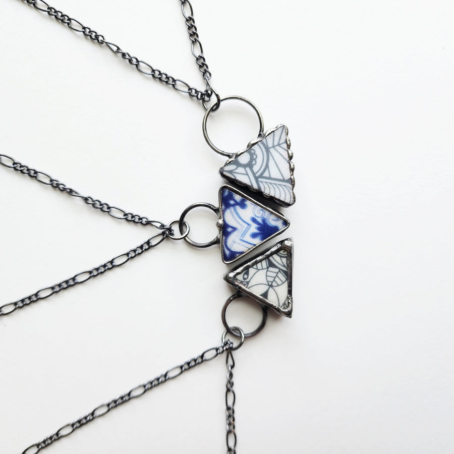 Small but Mighty Geometric Mosaic Pendant Necklaces