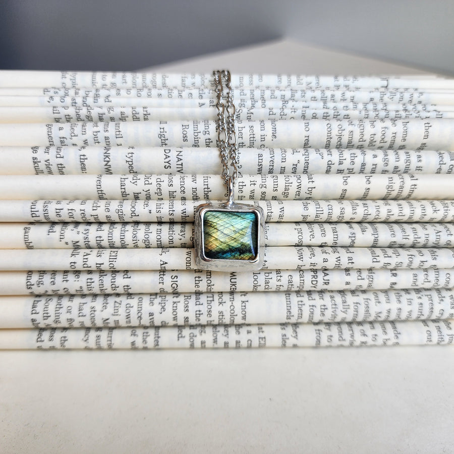 Labradorite Pendant Silver Finish - SOLD
