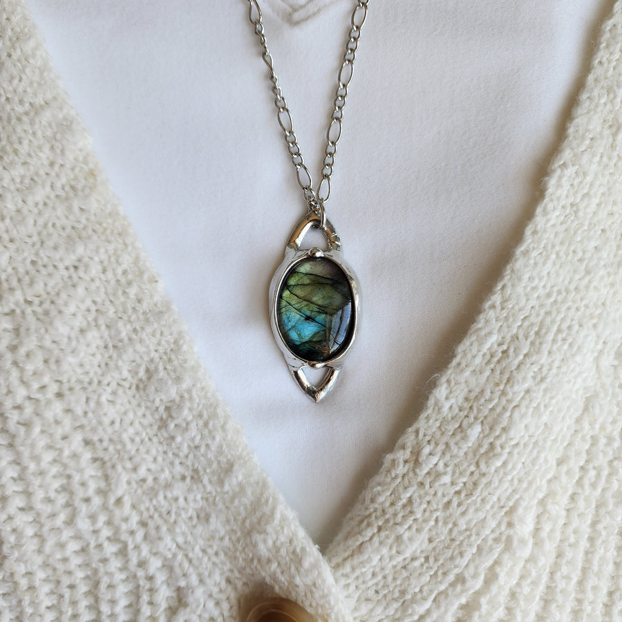 Labradorite Pendant Necklace - SOLD