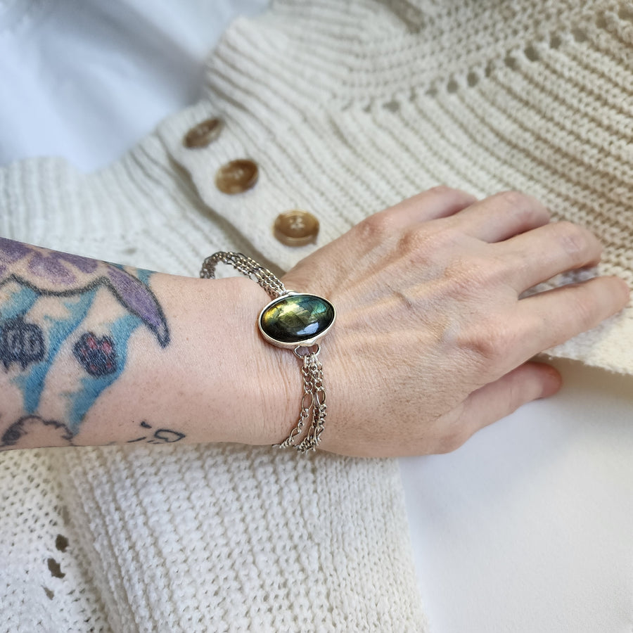 Labradorite Bracelet made Custom Fit for You