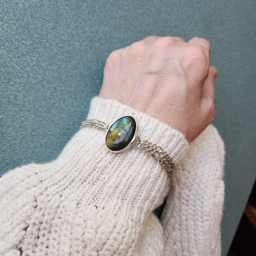 Labradorite Bracelet made Custom Fit for You