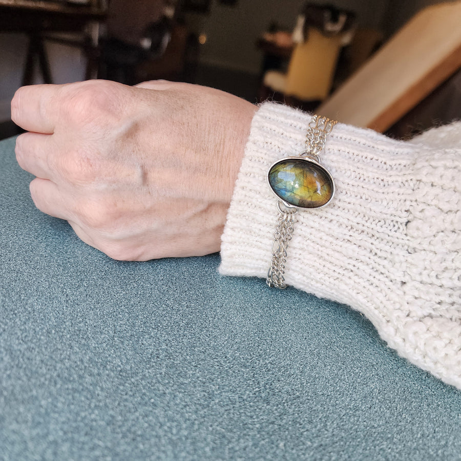 Labradorite Bracelet made Custom Fit for You