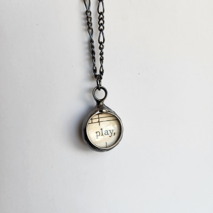 Musical Pendant, 1930s Sheet Music, Two Sided