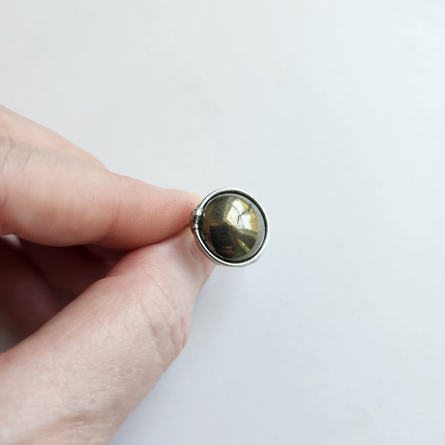 Pyrite Ring Sz 7.5