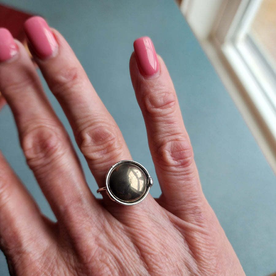 SOLD - Pyrite Ring Sz 7.5