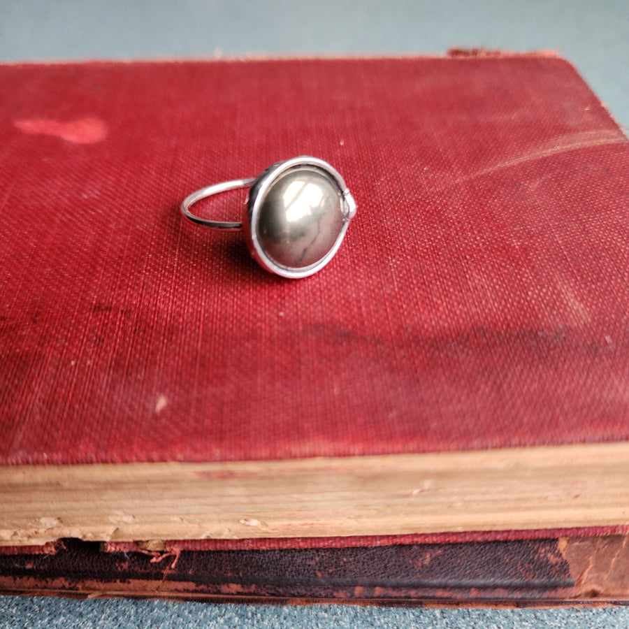 Pyrite Ring Sz 7.5