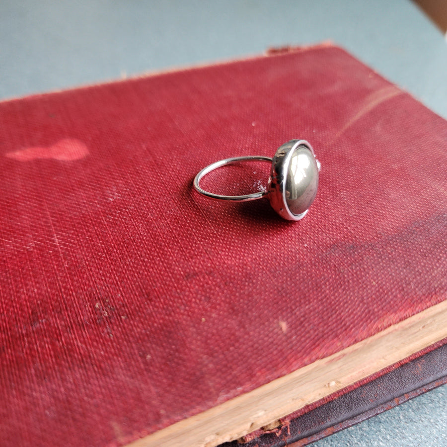 Pyrite Ring Sz 7.5