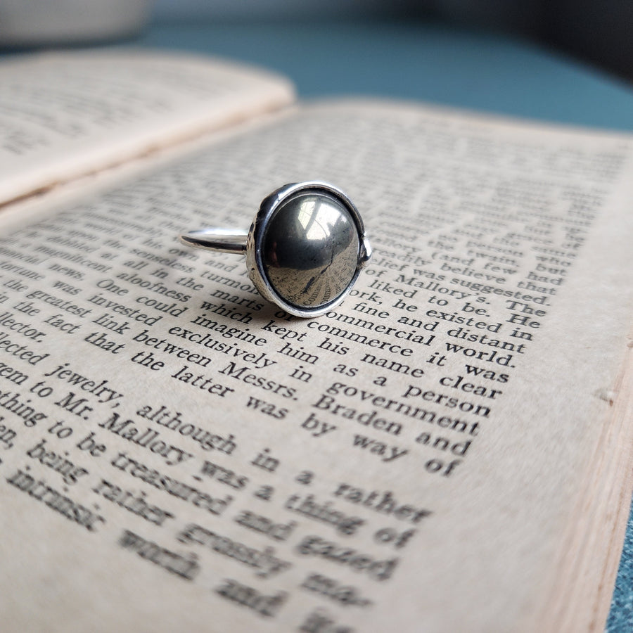 Pyrite Ring Sz 7.5