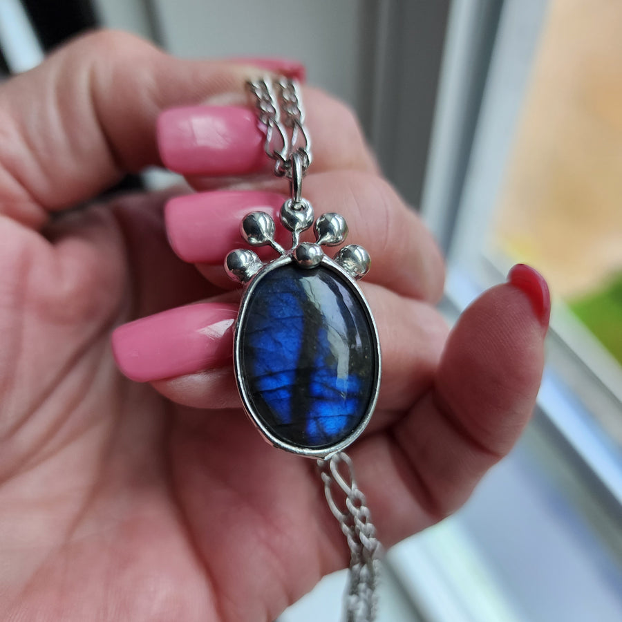 Blue Labradorite Pendant Necklace - SOLD