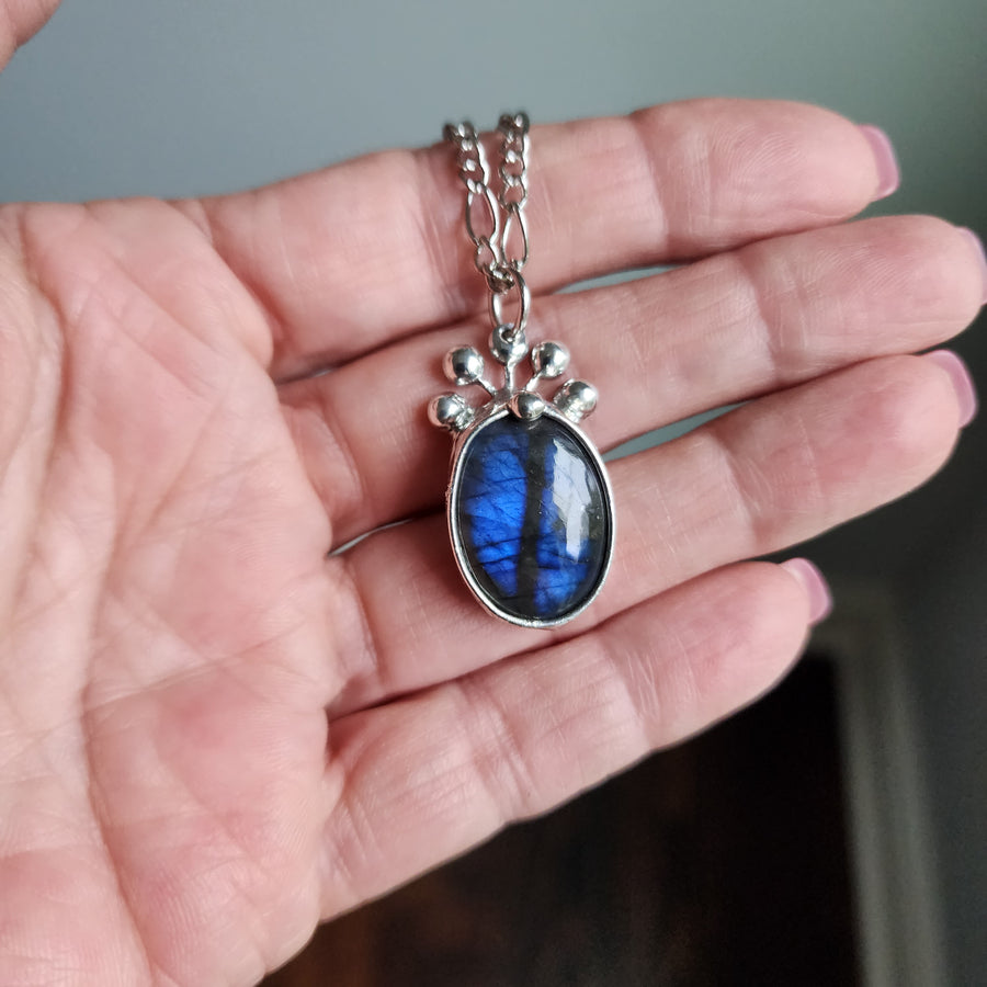 Blue Labradorite Pendant Necklace - SOLD