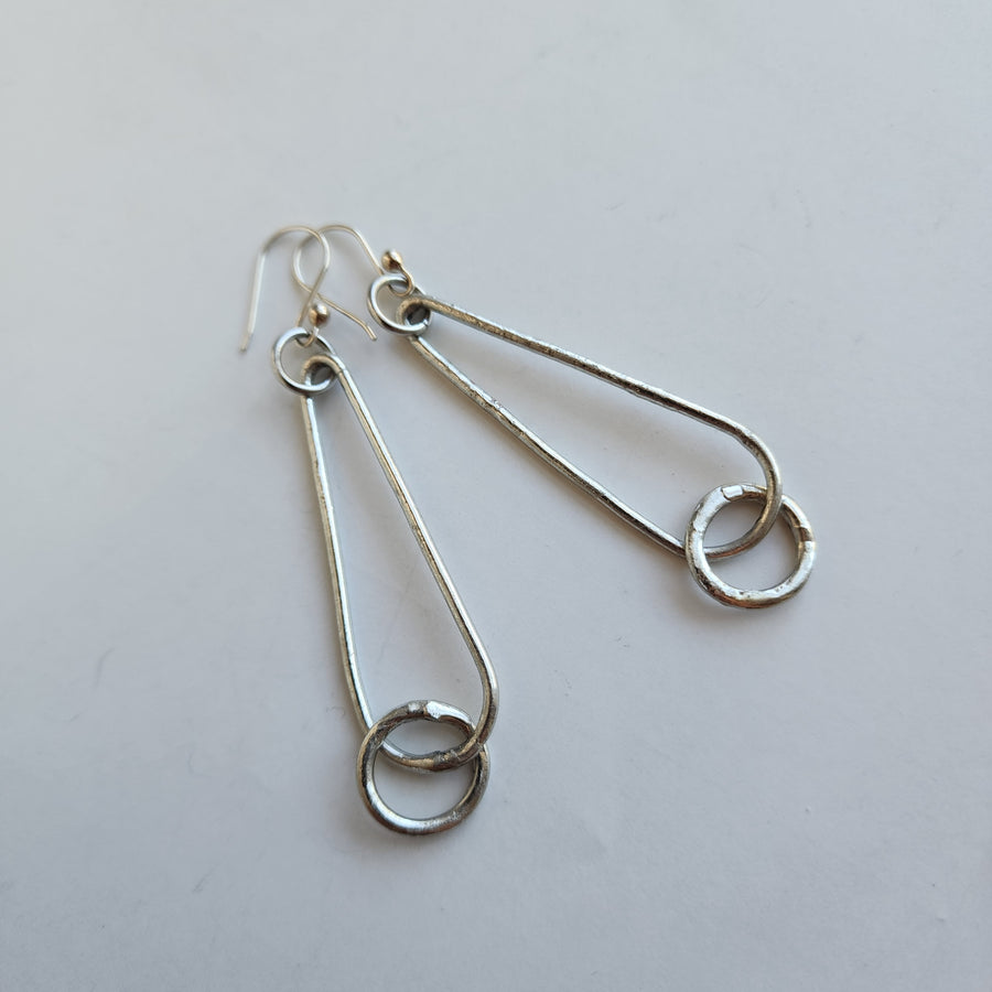 Long Dangle Earrings with Ring