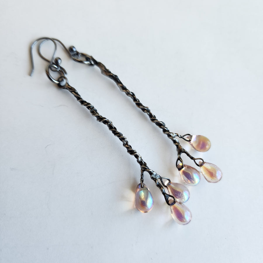 Pink Raindrop Earrings - SOLD
