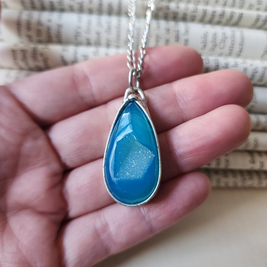 Druzy Pendant Necklace - SOLD