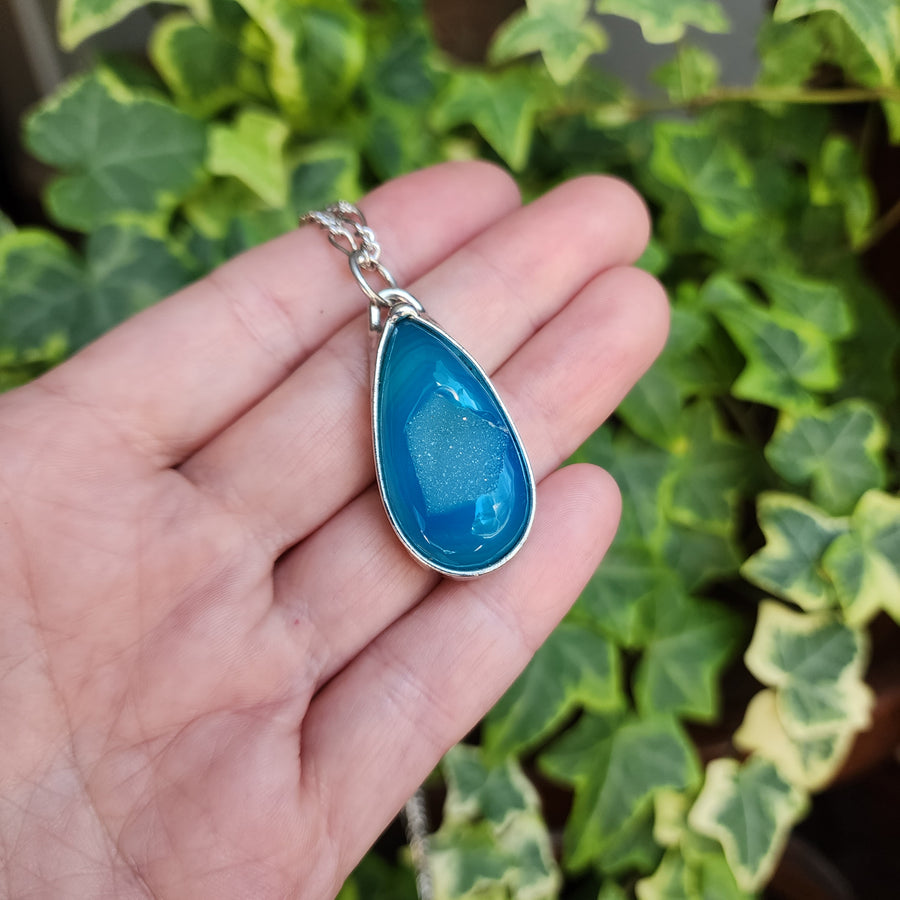 Druzy Pendant Necklace - SOLD