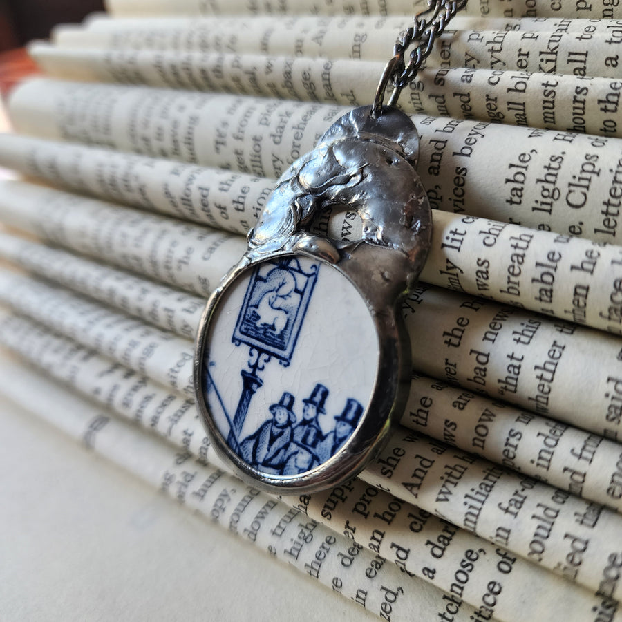 Broken China Statement Pendant Necklace - SOLD