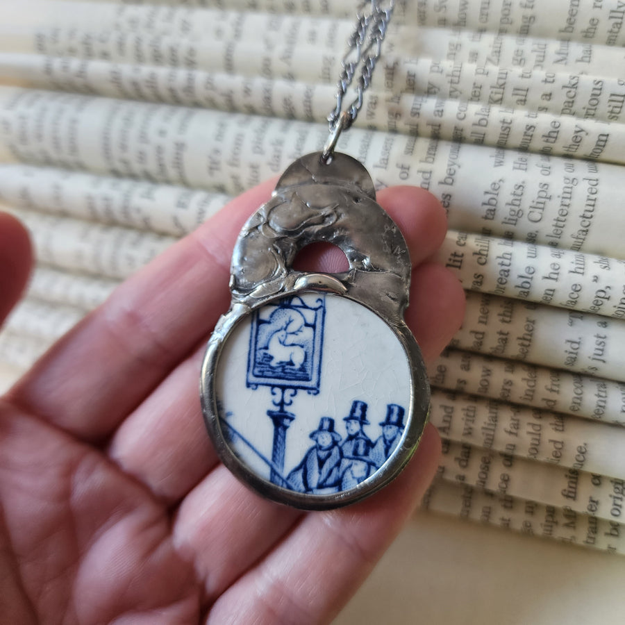 Broken China Statement Pendant Necklace - SOLD