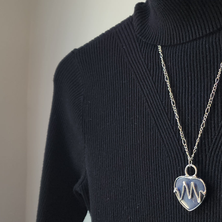 Sodalite Heart Necklace - SOLD