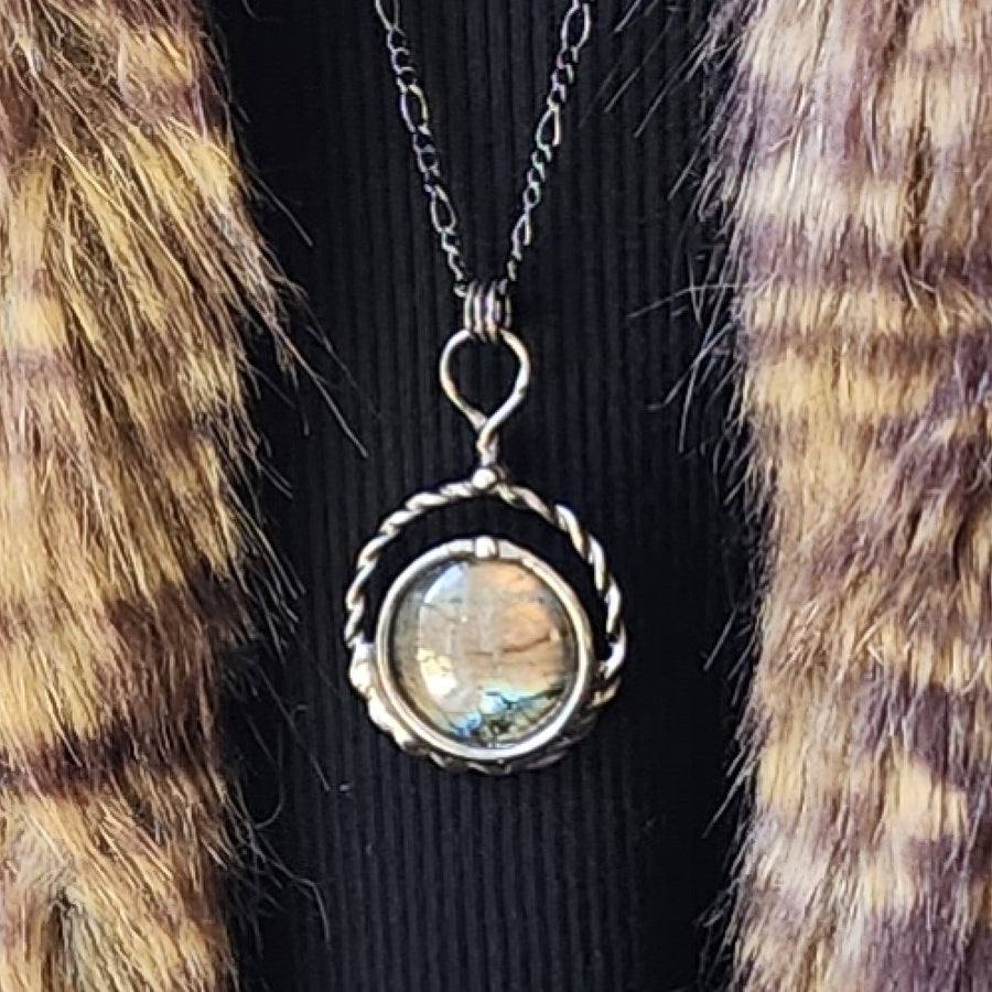 Large Bold Golden Labradorite Pendant