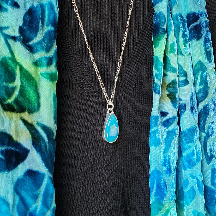 Druzy Pendant Necklace - SOLD