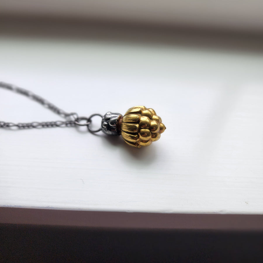 Vintage Gold Perfume Stopper Pendant, One of a Kind - SOLD