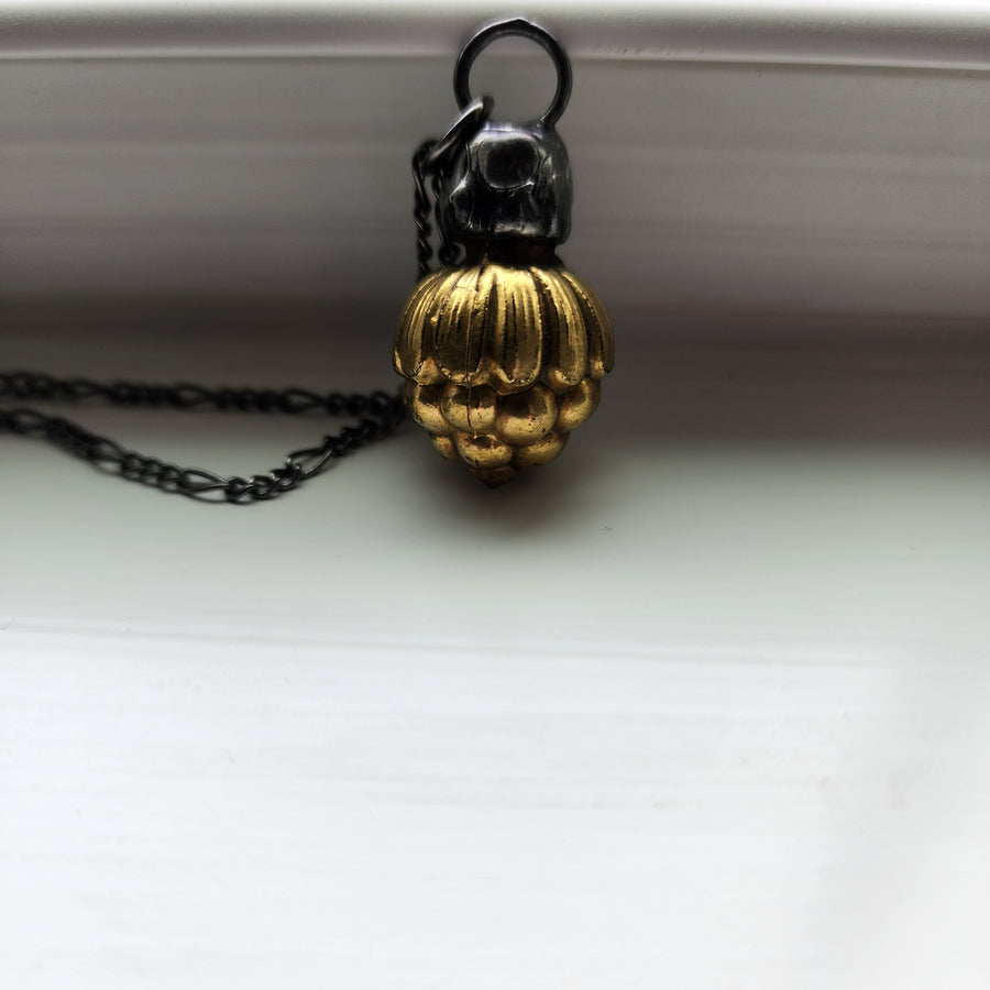 Vintage Gold Perfume Stopper Pendant, One of a Kind - SOLD