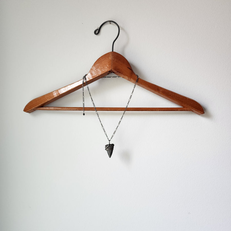 Fossil Shark Tooth Pendant, Gift for Dad, Husband, Boyfriend, One of a Kind - SOLD