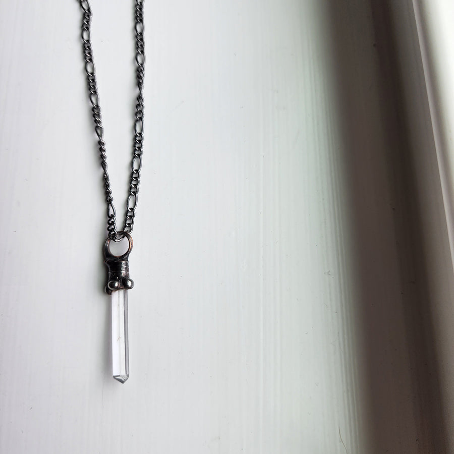 Quartz Crystal Spear Pendant Necklace, One of a Kind