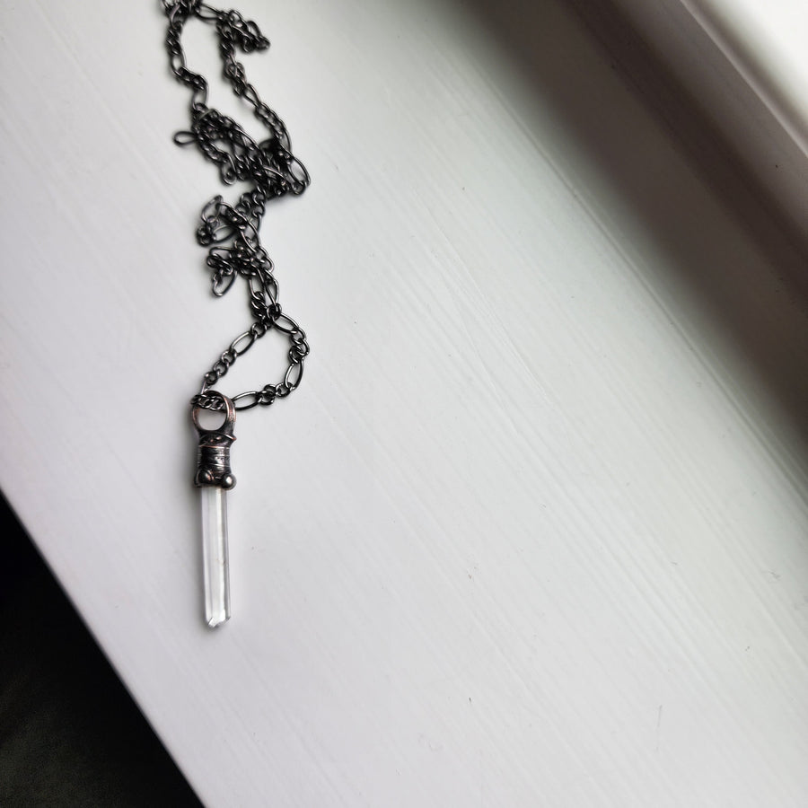 Quartz Crystal Spear Pendant Necklace, One of a Kind - SOLD