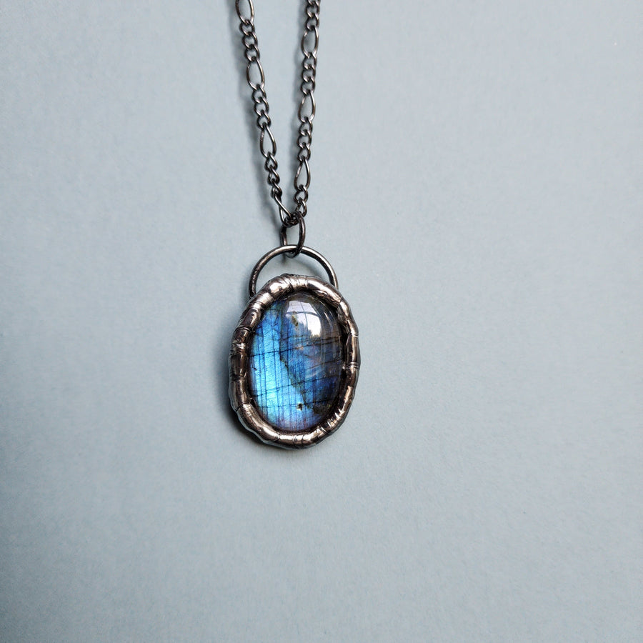 Lucious Blue Labradorite Pendant Necklace - SOLD