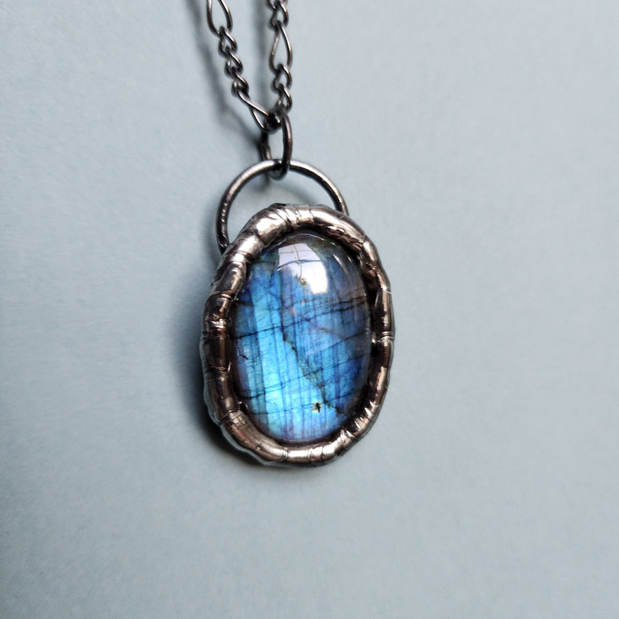 Lucious Blue Labradorite Pendant Necklace - SOLD