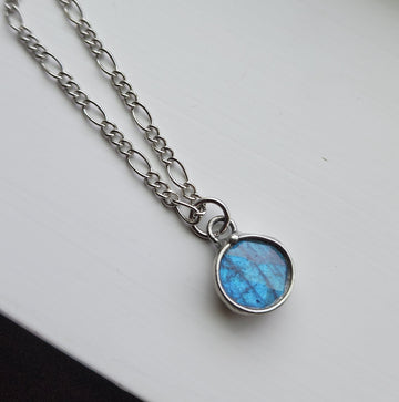 Simple, Sweet, Faceted Blue Labradorite Necklace - SOLD